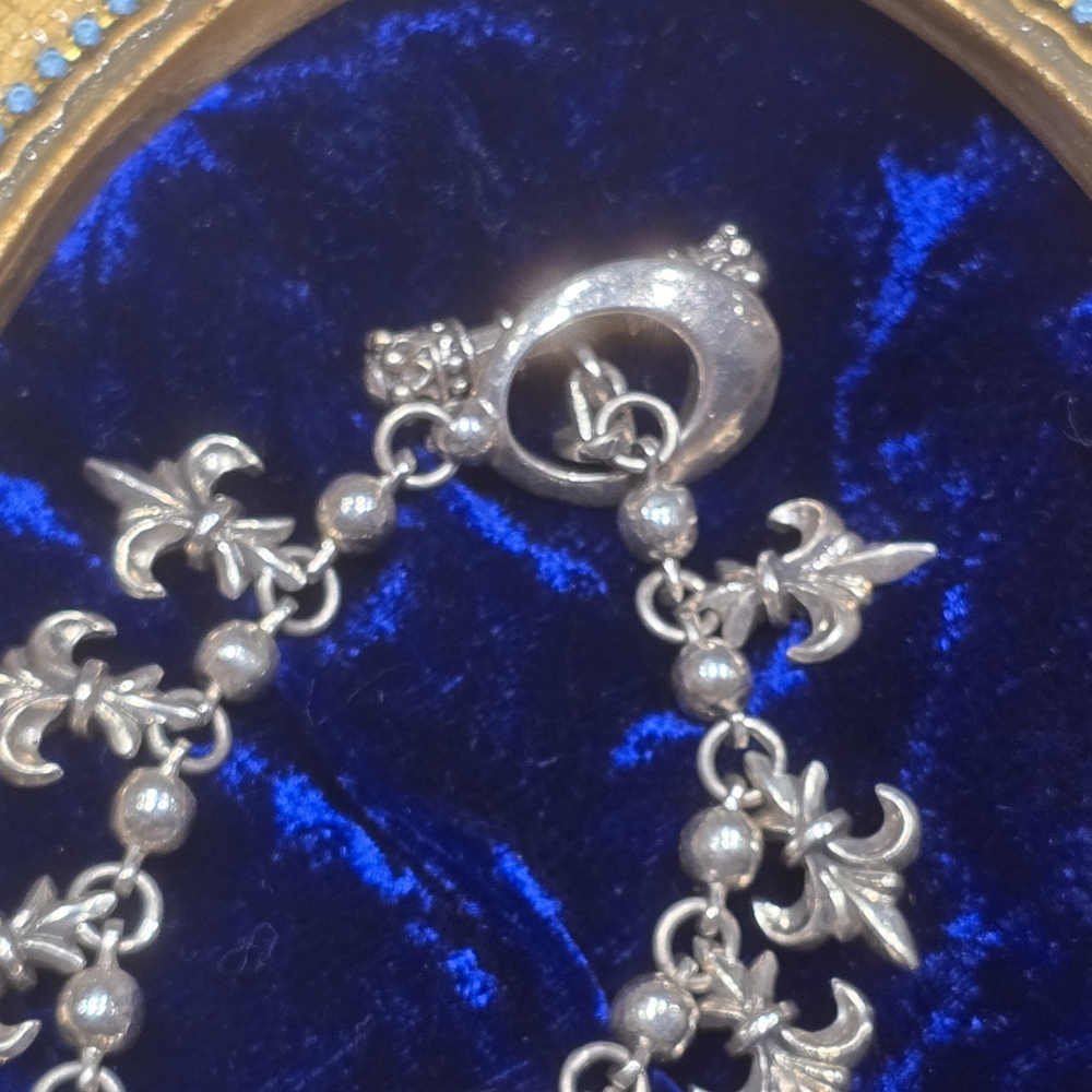 King Baby Studio Silver Fleur-de-Lis Bracelet - Picture 8 of 15